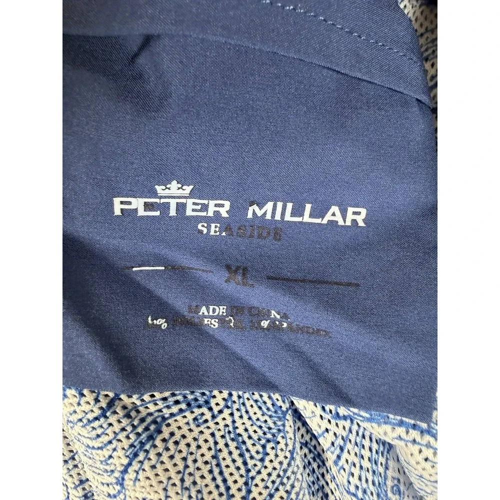 Peter Millar Seaside Swim Trunks Mens Blue Mesh Lined Resort Water Pool XL